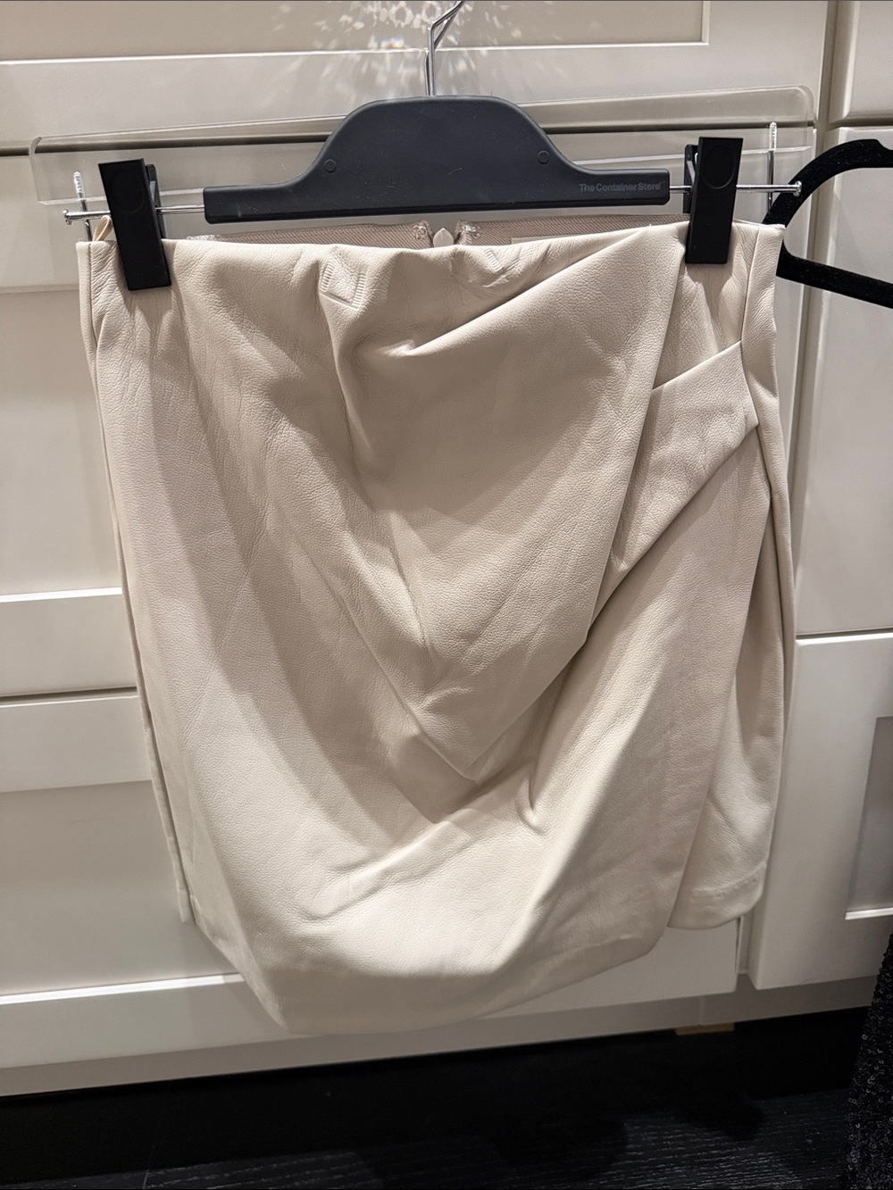 Wilfred Cream Draped Mini Skirt